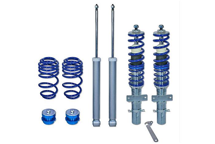 GF150354, Triple-S Schroefset, Seat Ibiza V Sportcoupe 1.2/ 1.2 TSI/ 1.4/ 1.4 TSI/ 1.4 TSI Cupra/ 1.6/ 2.0/ 1.2TDI/ 1.4TDI/ 1.6TDI/ 1.9TDI/ 2.0TDI 6J 07/2008-04/2015, 960KG max vooraslast, Bij deze set zijn verkorte koppelstangen noodzakelijk, deze zijn los verkrijgbaar.